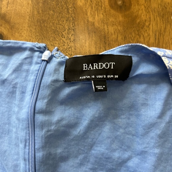 Bardot Light Blue Floral Midi Dress Size S - Picture 7 of 11